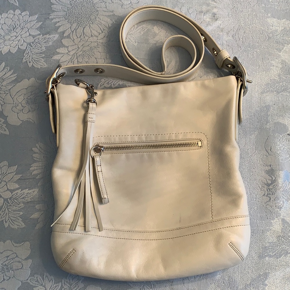 Coach white leather crossbody!